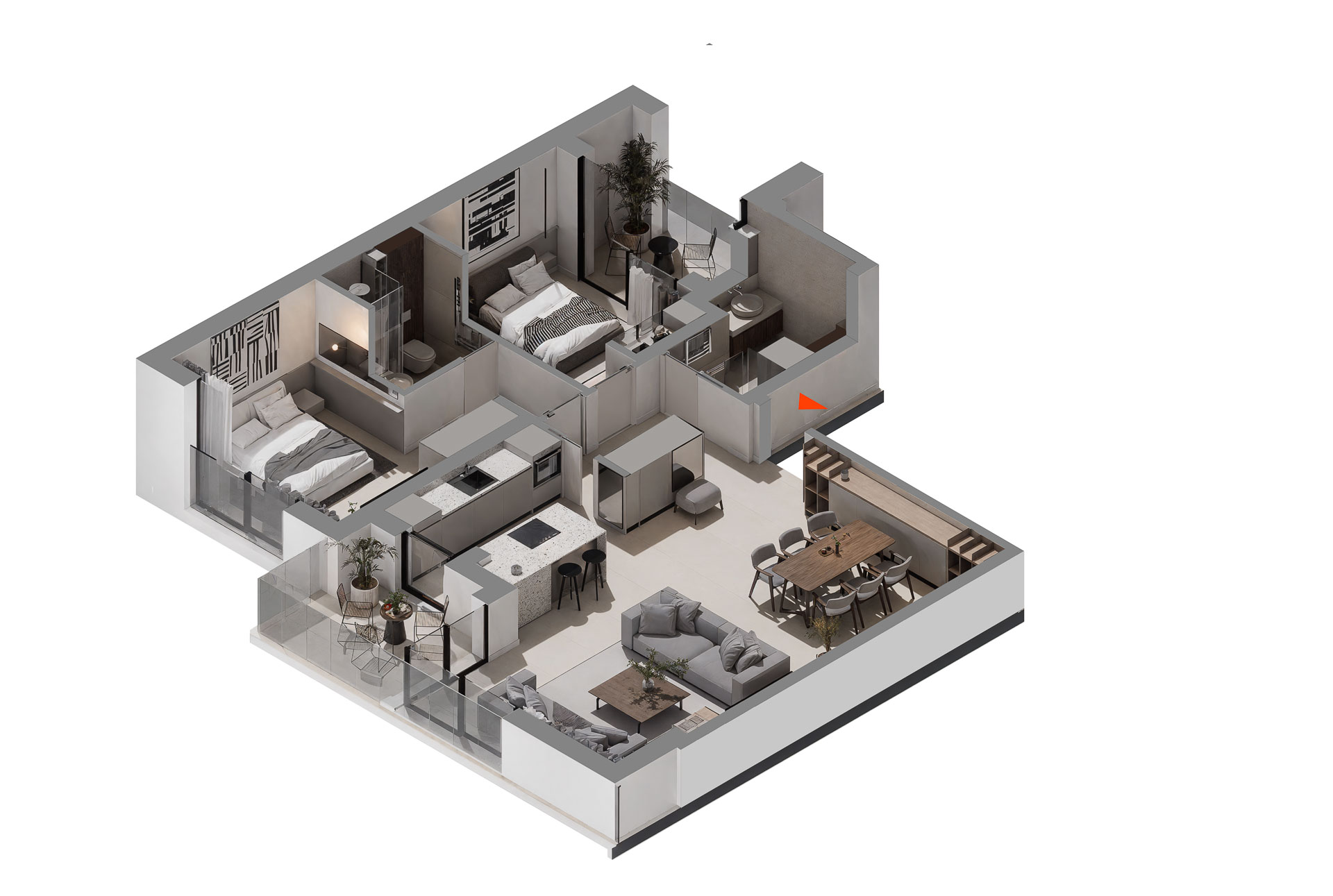 Stan 10 - 83.42 m² • Dvoiposoban - VIP Home Požarevac novogradnja stanovi sa garažom